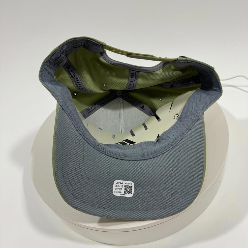 Adidas Men’s Sport Snapback Hat Aeroready Adjustable Fit Tent Green New With Tag - Picture 5 of 6